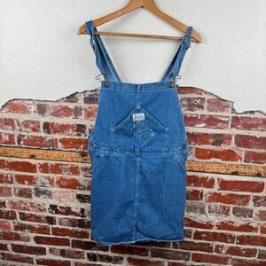 Vintage Carters Overall Dress Sz Large Medium Wash Mini Carpenter Watch the Wear